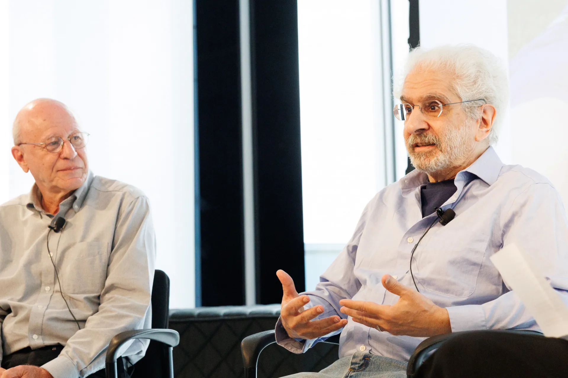 Kavli members Drs. Larry Abbott (left) and Ken Miller (right) cofounded Columbia's Center for Theoretical Neuroscience. 